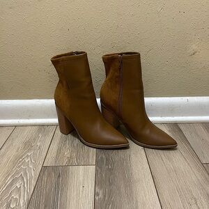 Size 7 Essex Brown Mid-Calf Booties